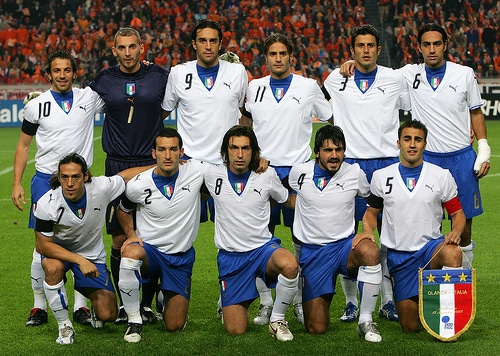Italy have the same squad as three years ago