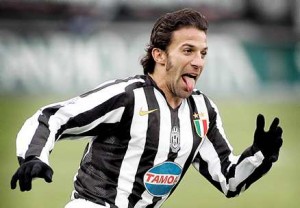 Juventus captain Alessandro Del Piero