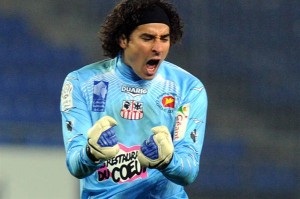Mexico goalkeeper Guillermo Ochoa has insisted he is happy at Ajaccio amid ongoing speculation linking him with Liverpool.