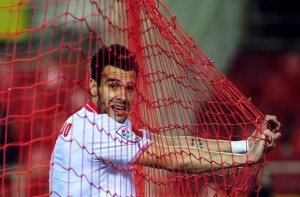 City's new striker Alvaro Negredo certainly knows where the net is