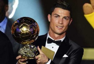 Real Madrid's Cristiano Ronaldo claimed his third Ballon d'Or award last night