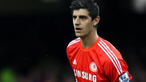 Chelsea keeper Thnibaut Courtois pulled-off a number of saves as the Blues drew 1-1 with Liverpool in the Capital One Cup semi-final first leg