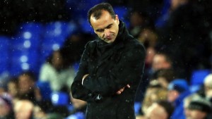 Everton boss Roberto Martinez watched on as Everton drew 0-0 with West Brom on Monday night