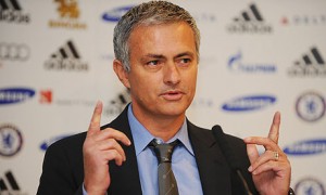 Jose Mourinho at a Chelsea press conference