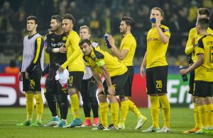 Borussia Dortmund players after the Monaco match